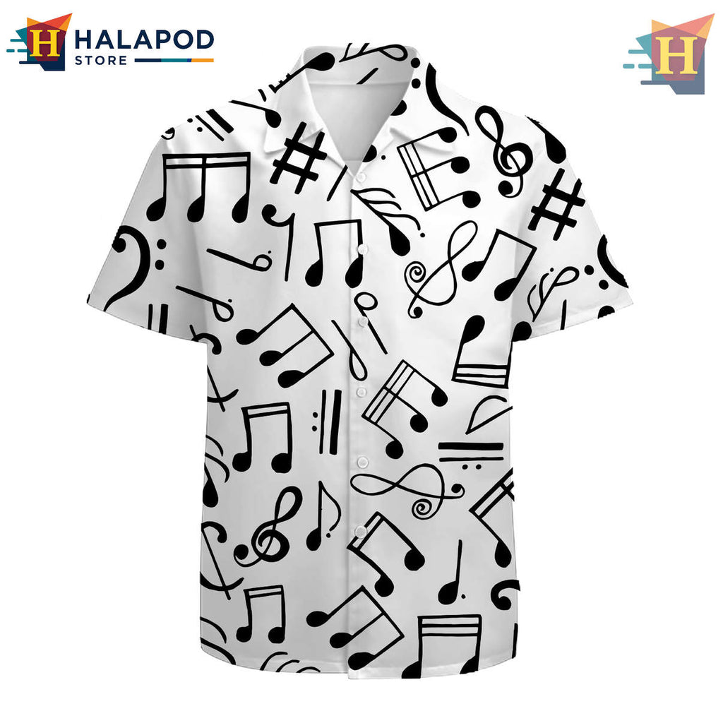 Music Note Tropical Hawaiian Shirt 2026 Funny Graphic Holiday Beach Fan Gear