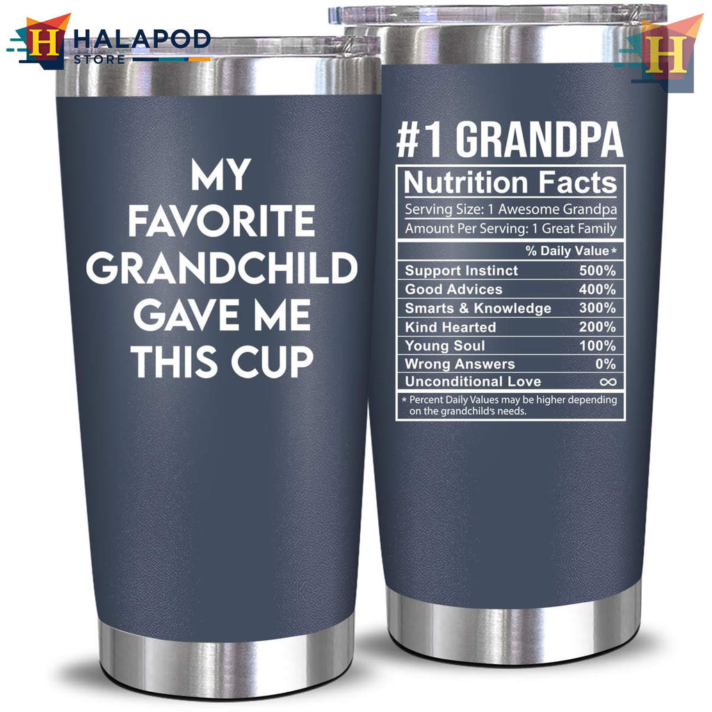 My Favorite Grandchild Tumbler 2026 Navy Fathers Day Birthday Gift For Dad