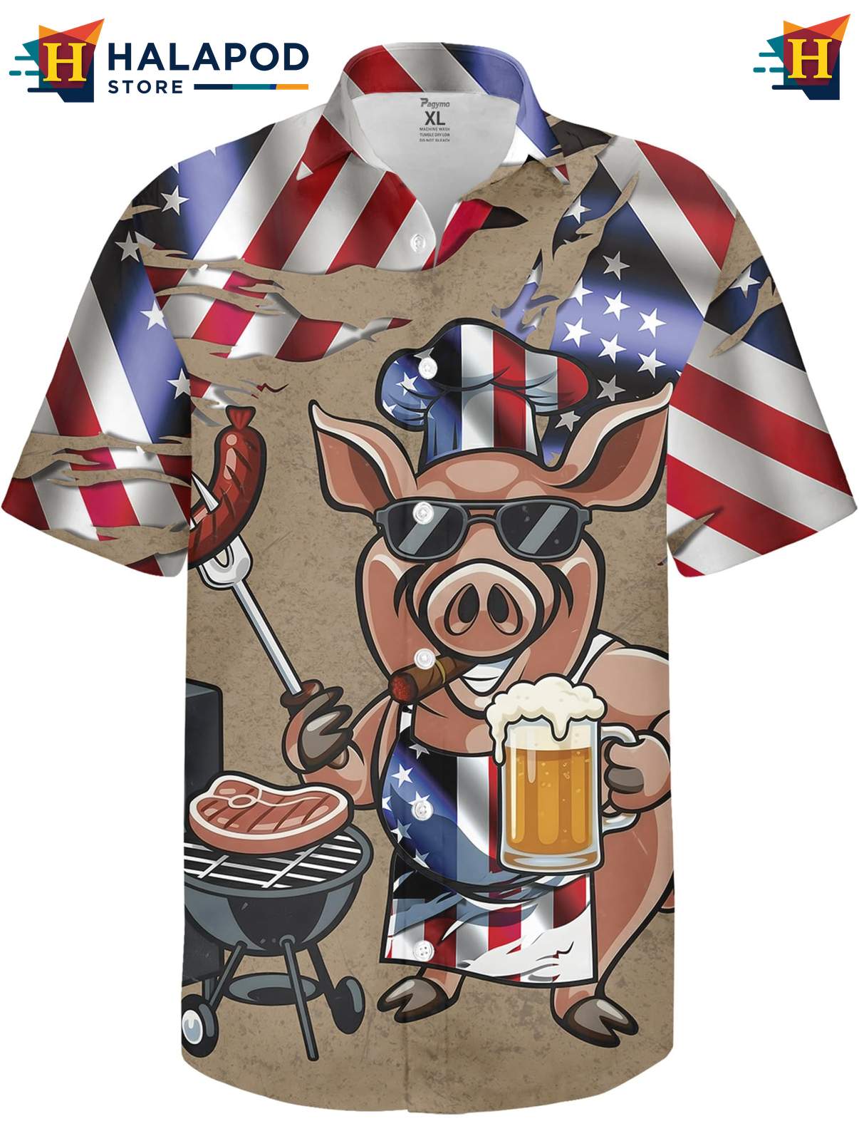 Novelty Aloha Shirt For Men Funny Crazy Graphic Button Down Summer Beachwear
