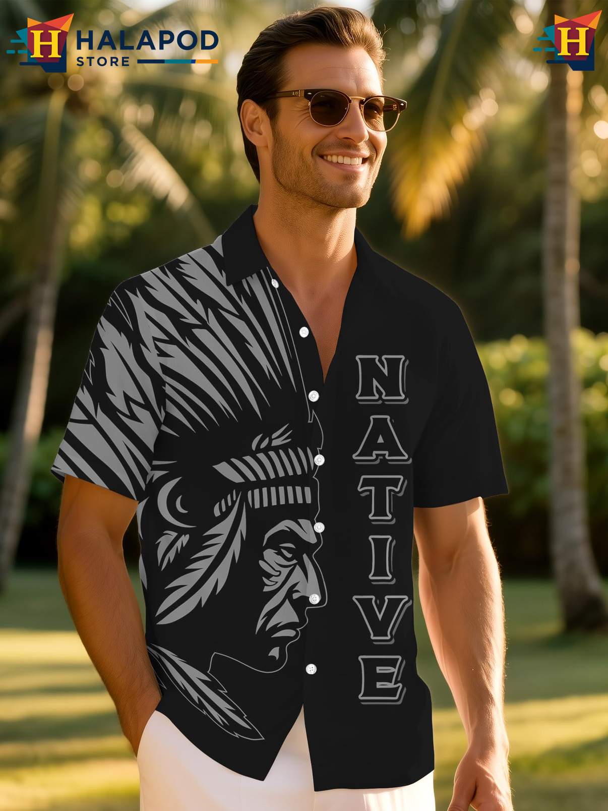 Novelty Hawaiian Button Down Shirt Mens Funny Crazy Graphic Summer Beach Wear