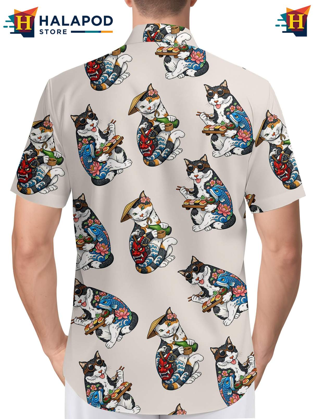 Novelty Summer Beach Shirt Mens Hawaiian Funny Crazy Graphic Button Down Top