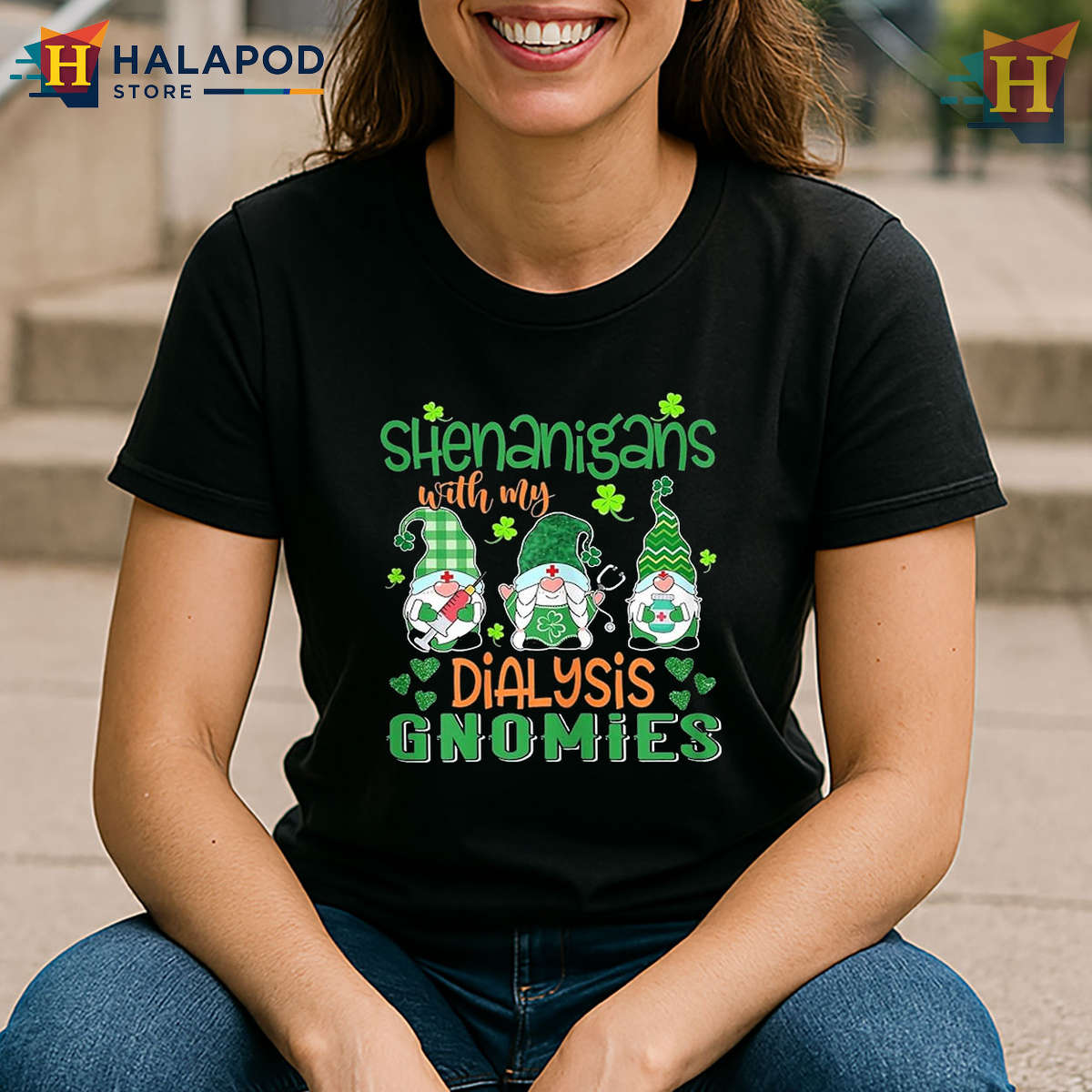 Nurse Dialysis Gnomies Tee Saint Patricks Day Funny Shirts Medical Humor