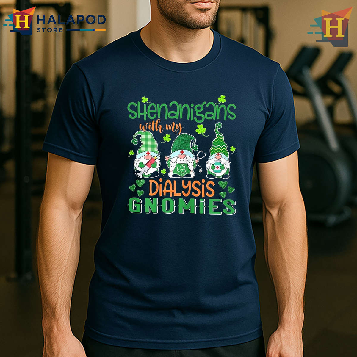 Nurse Dialysis Gnomies Tee Saint Patricks Day Funny Shirts Medical Humor