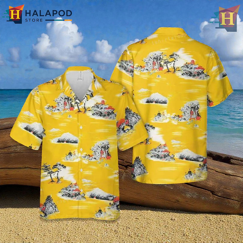 Once Upon A Time In Hollywood Art On Beach Hawaiian Shirt Retro Movie Vibe