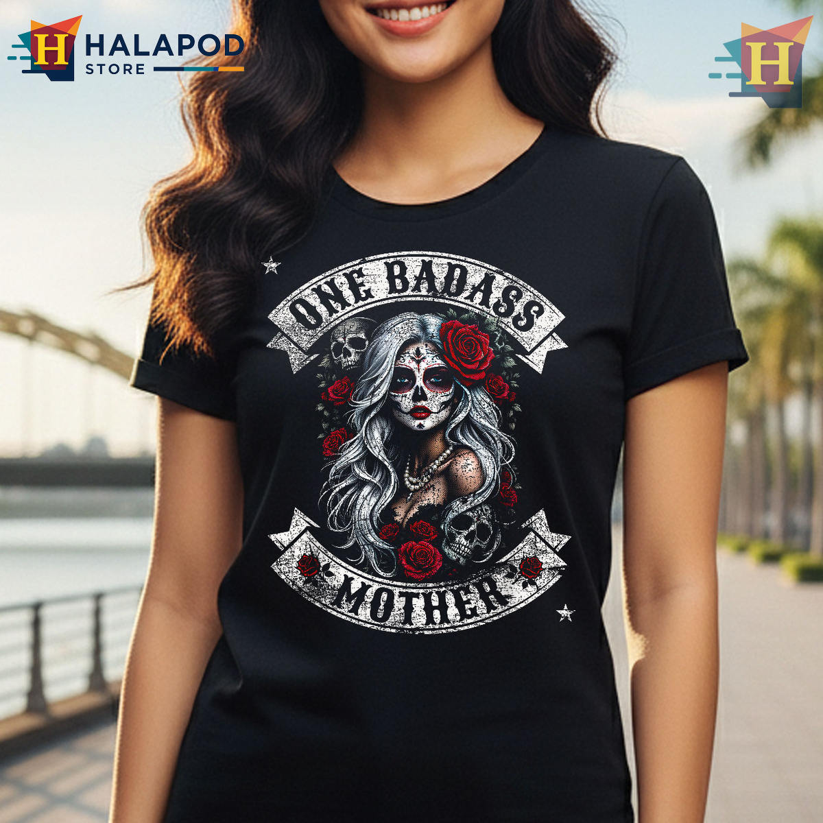 One Badass Mother Stepmom Single Mom Funny Mother T Shirts