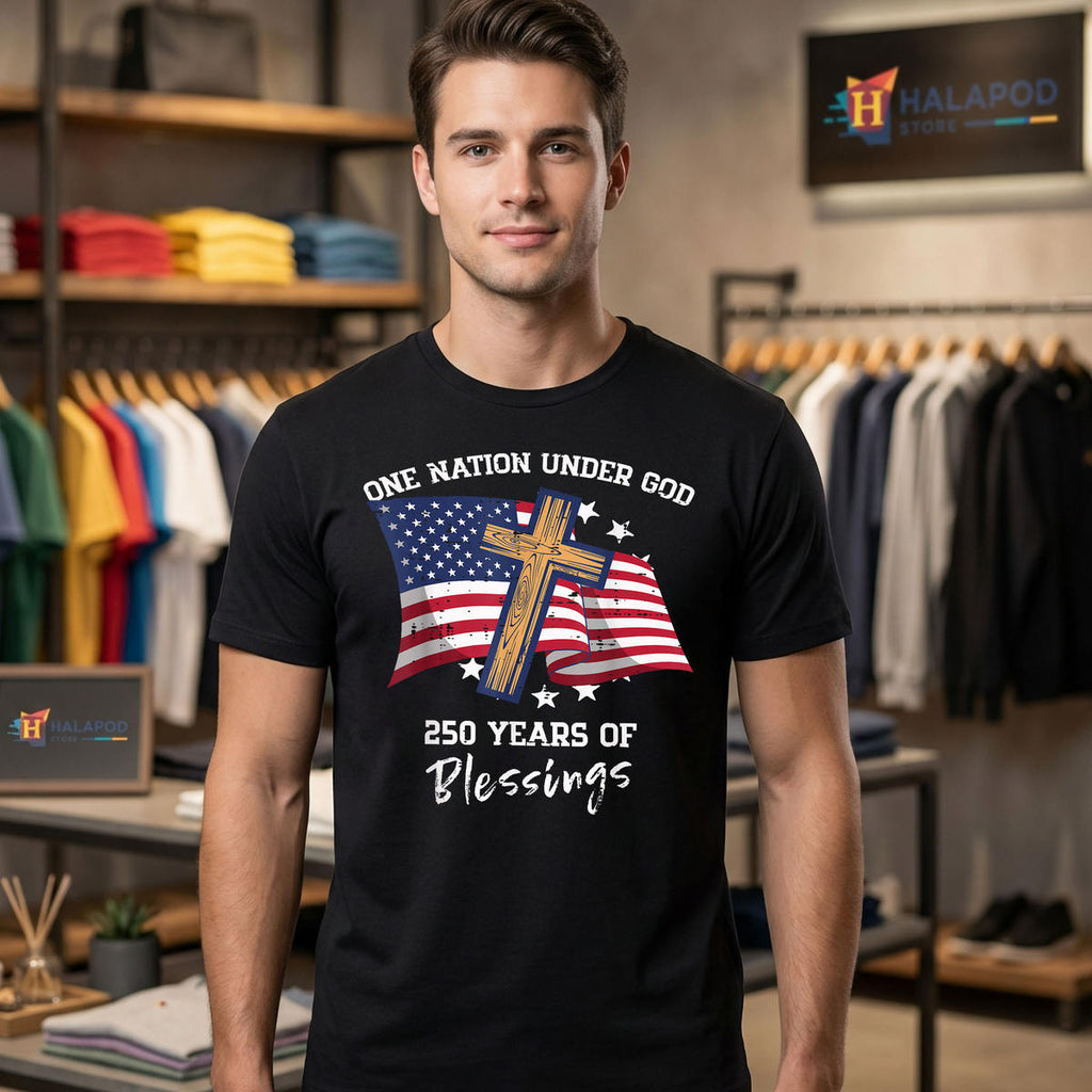 One Nation Under God 250 Years Women Shirt 2026 250th Anniversary USA Gifts