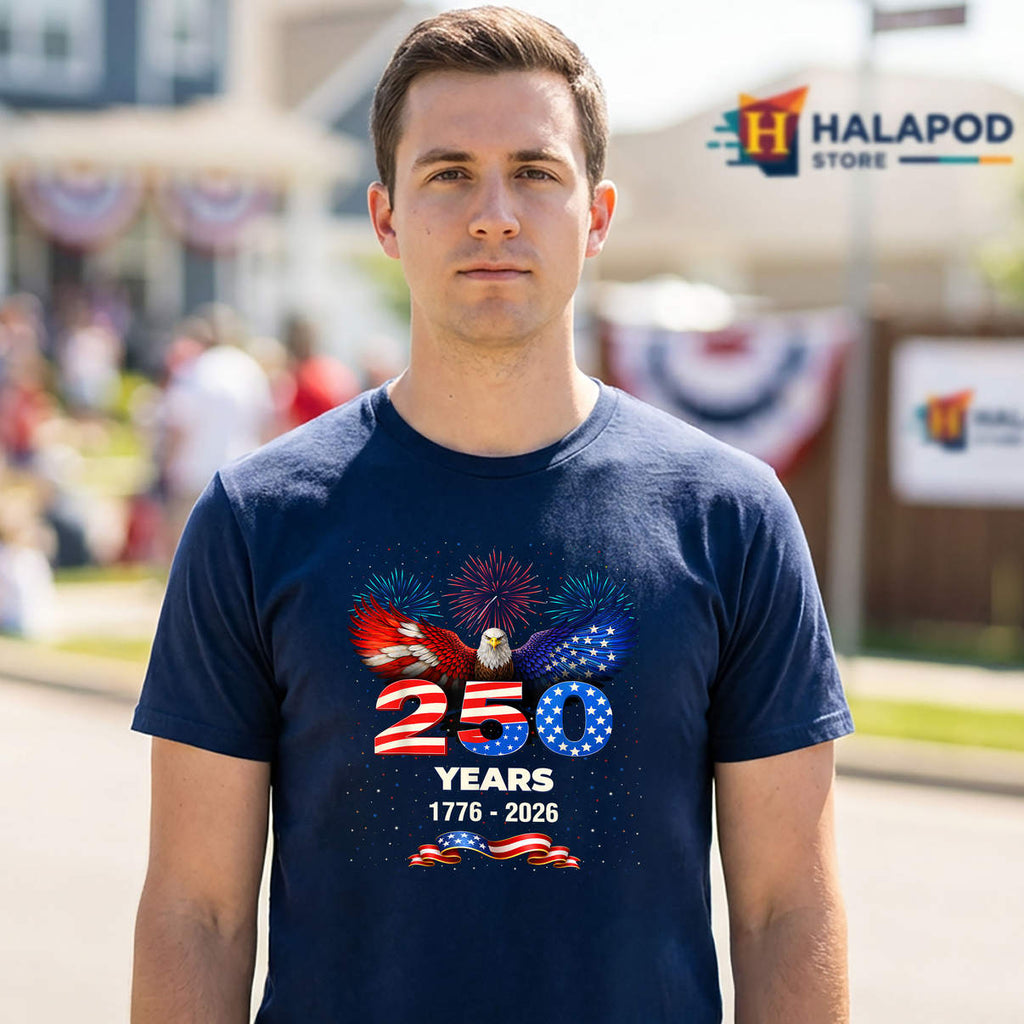 Patriotic Eagle 250th Anniversary Shirt USA 1776 2026 4th Of July Graphic