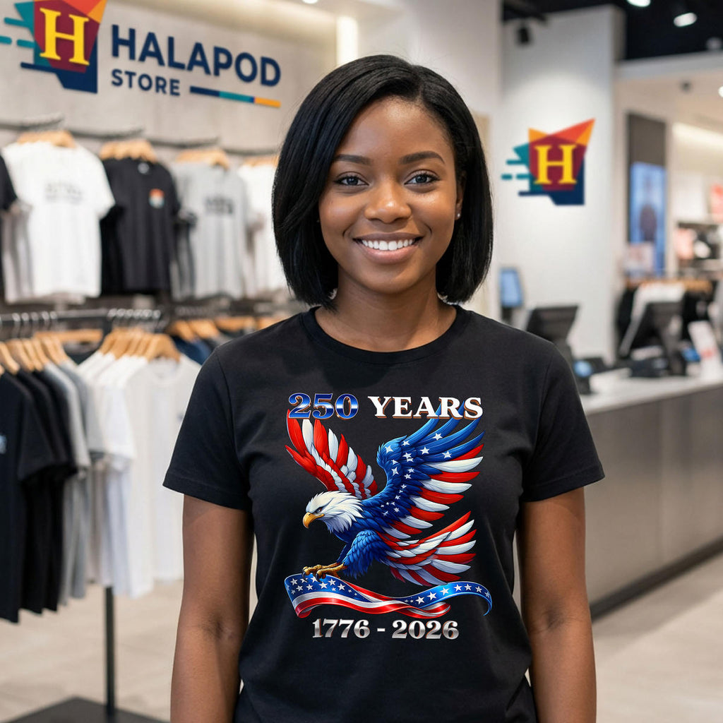 Patriotic Eagle And Flag 250 Years Shirt 2026 4th Of July 1776 Celebration