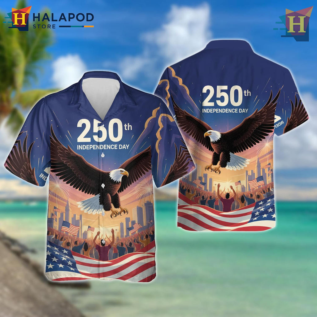 Patriotic Fourth Of July Hawaiian Shirt 2026 America 250th Fan Apparel Gear