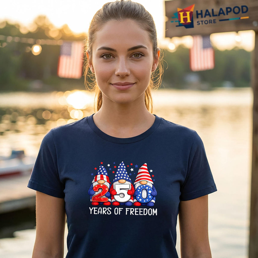 Patriotic Gnome 250th Anniversary Shirt 2026 USA Fourth Of July Fan Apparel