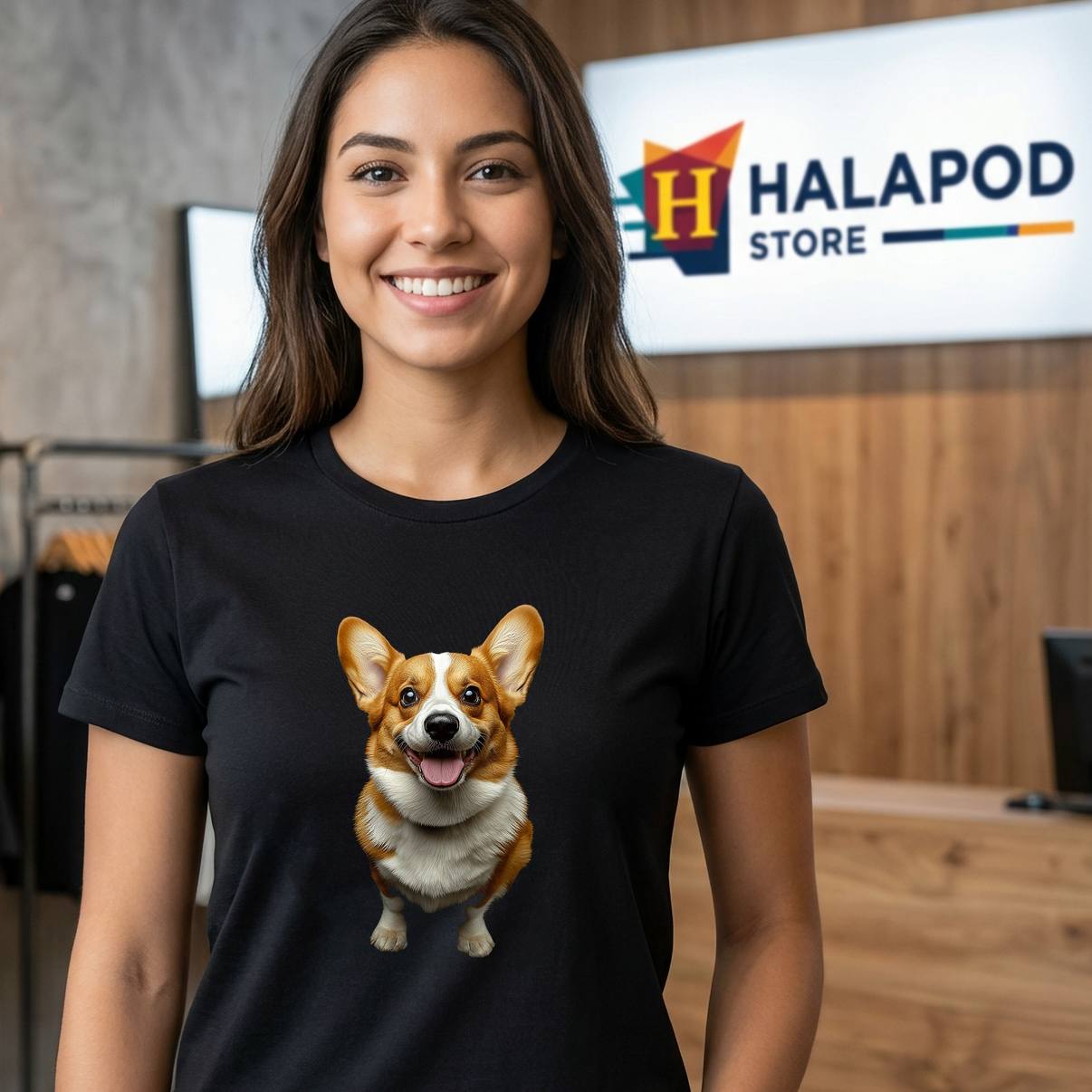 Pembroke Welsh Corgi Dog Tee Shirt Motif Pet Artwork Graphic Design For Mens