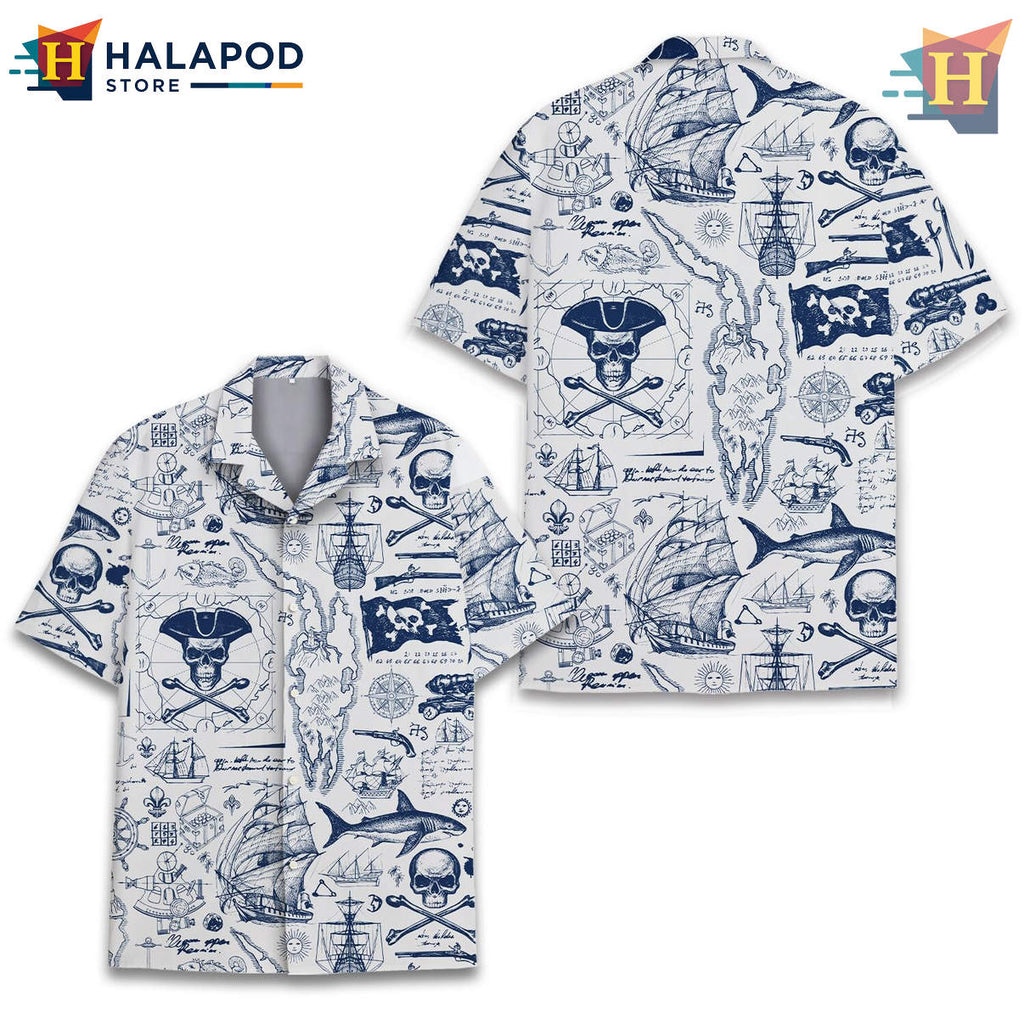 Pirate Casual Beach Hawaiian Shirt 2026 Tropical Summer Mens Fan Apparel Gear
