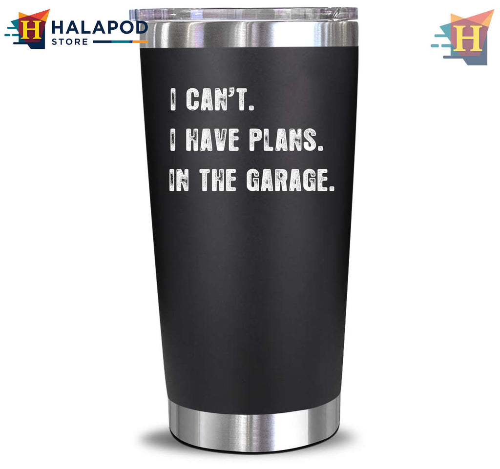 Plan In Garage Black Tumbler 2026 Fathers Day Birthday Gift For Bonus Papa