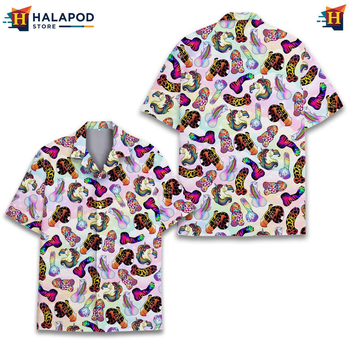 Playful Cat Lover Short-sleeve button-up shirt, Colorful Summer Button Down For Beach Fun
