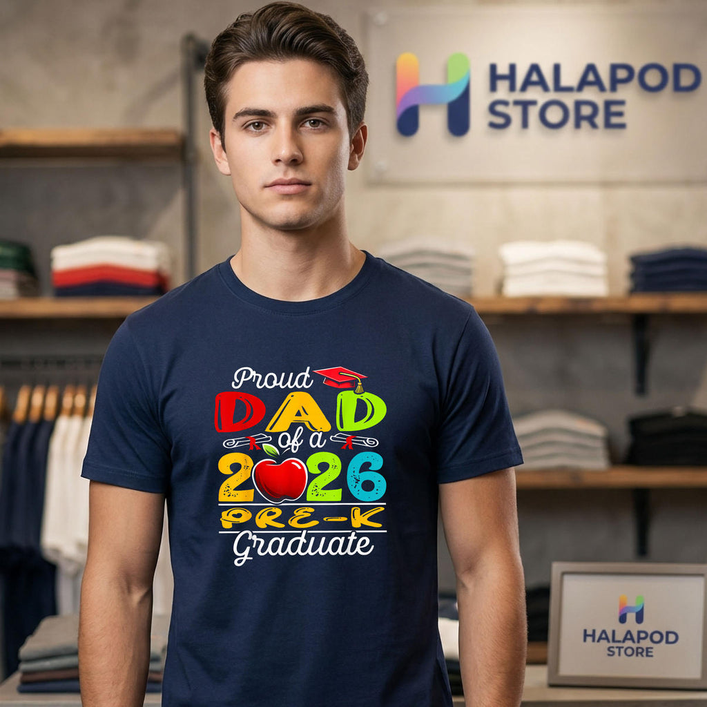 Pre K Graduate Fathers Day Dad Shirt 2026 Proud Graduation Family Fan Apparel