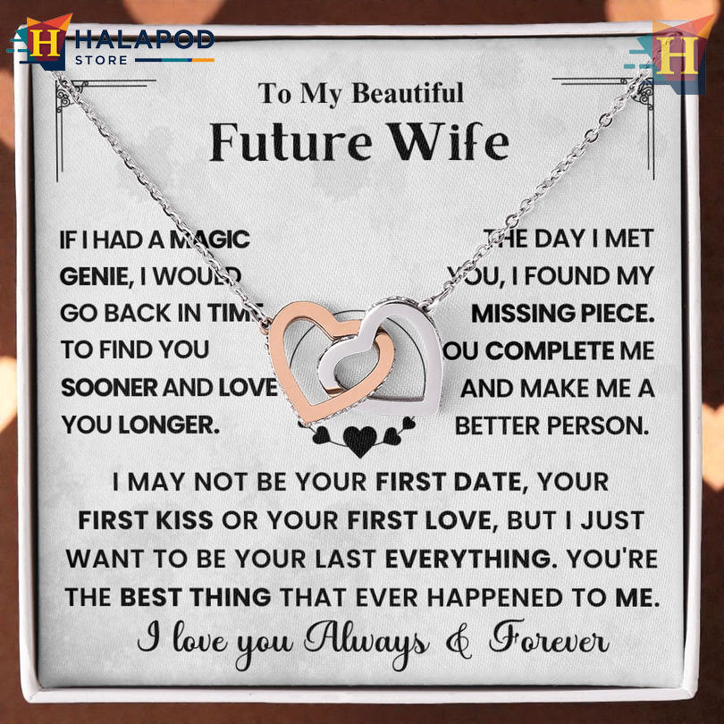 Promise Love Gift For To My Future Wife Valentine's Day Necklace For Her Love You Longer