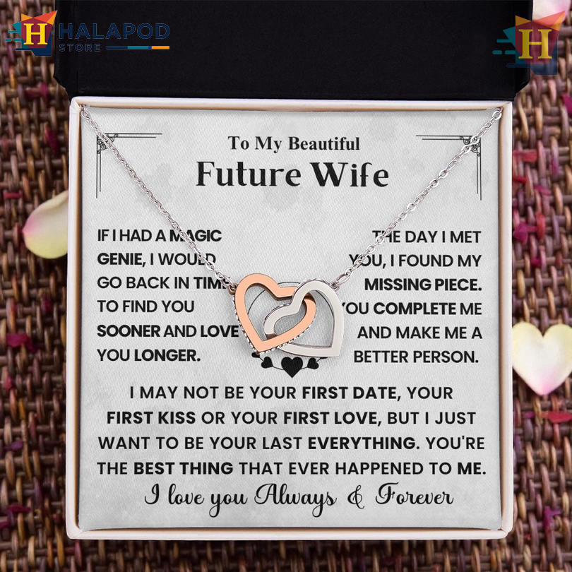 Promise Love Gift For To My Future Wife Valentine's Day Necklace For Her Love You Longer
