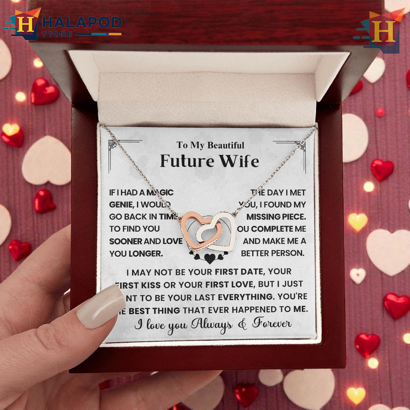 Promise Love Gift For To My Future Wife Valentine's Day Necklace For Her Love You Longer