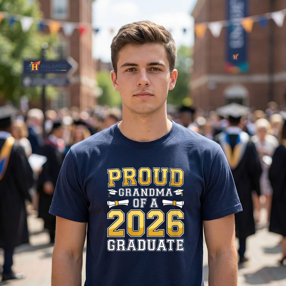 Proud Grandma 2026 Graduate Shirt Class Of Graduation Graphic Design For Mens