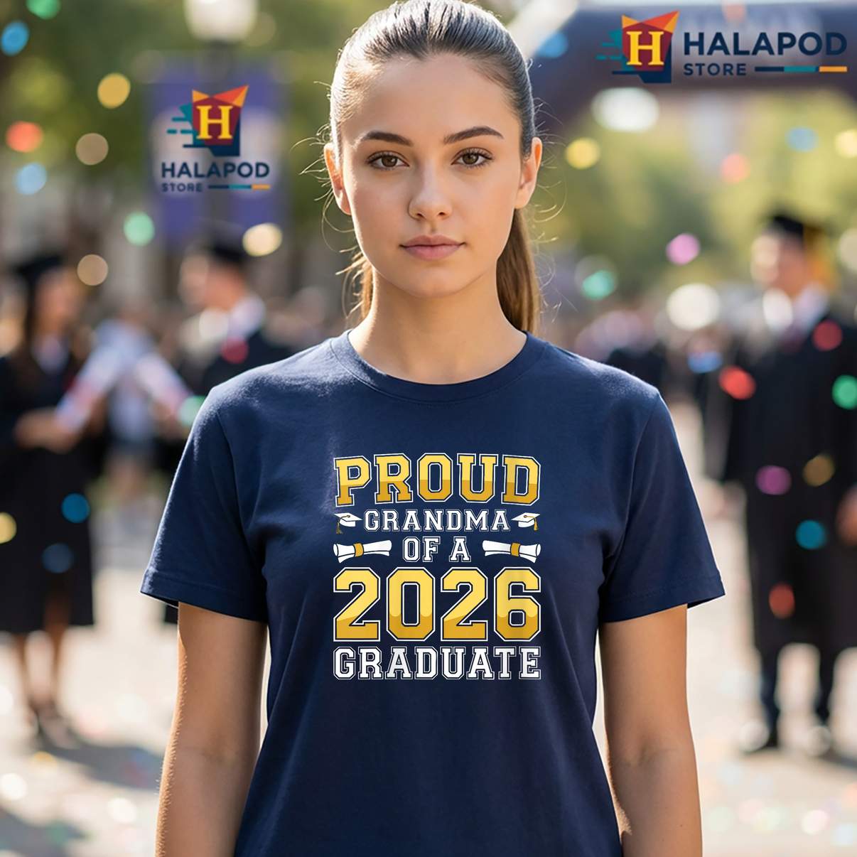 Proud Grandma 2026 Graduate T-Shirt Class Of Graduation Graphic Design For Mens