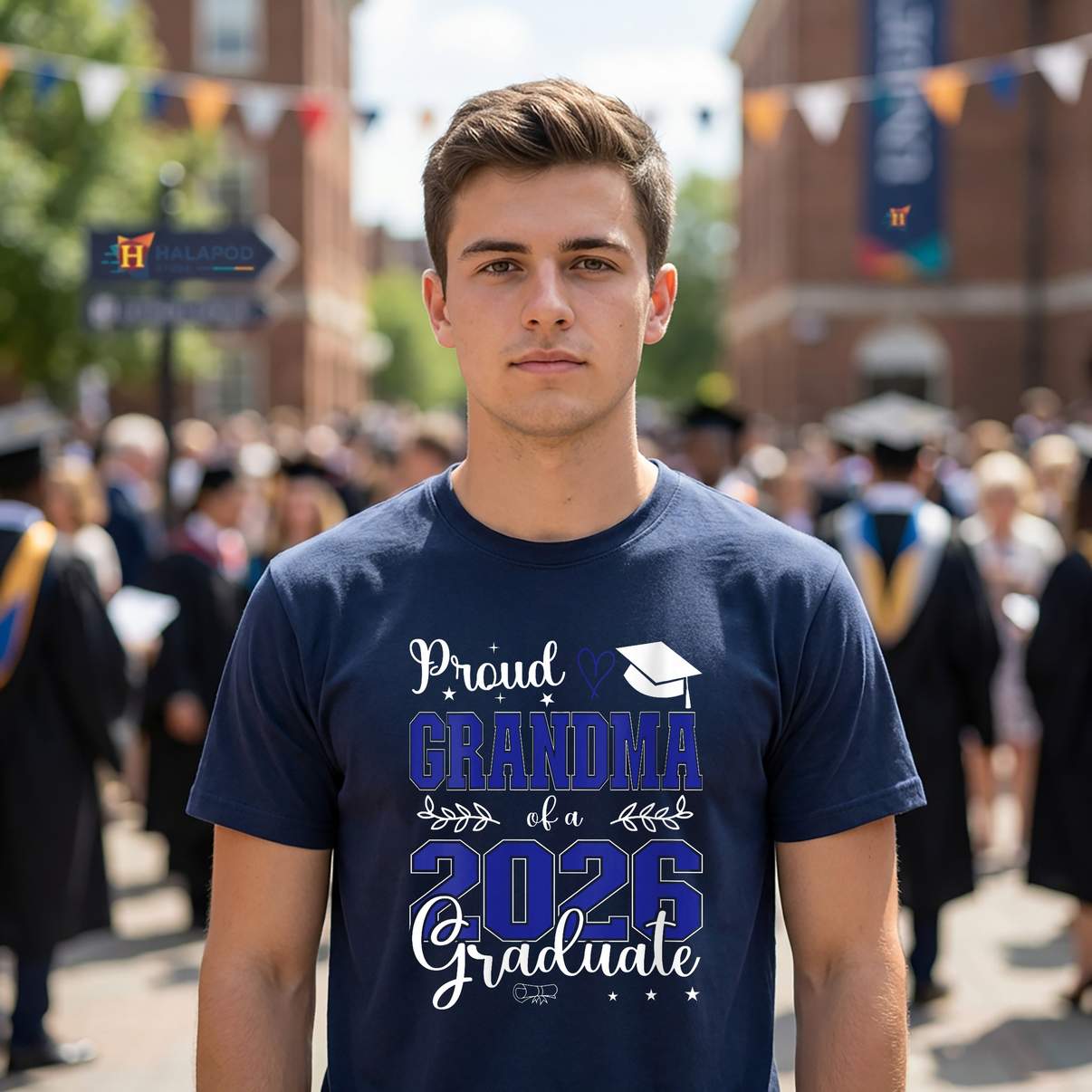 Proud Grandma Class Of 2026 TShirt Graduate For Graduation Graphic For Womens