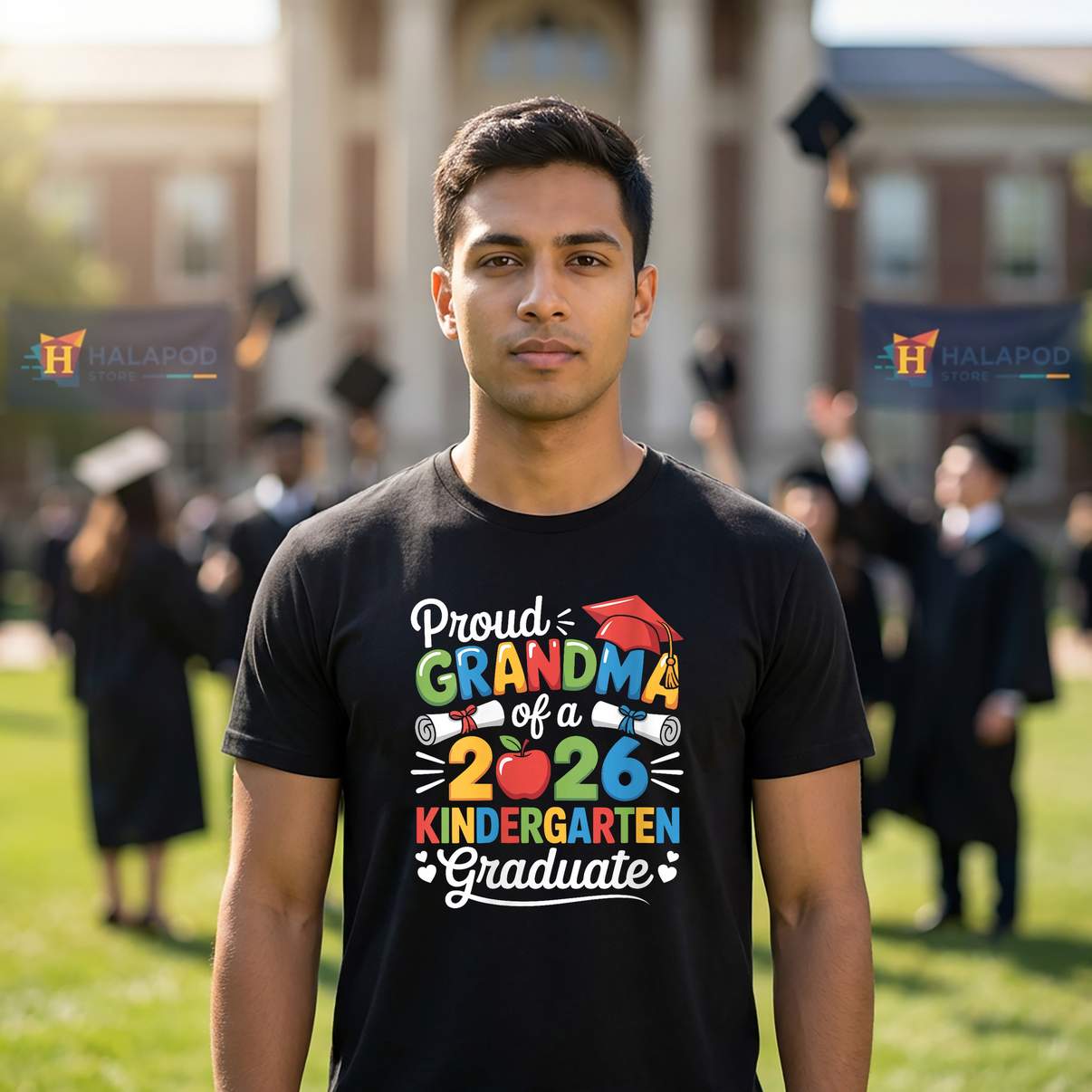 Proud Grandma Kindergarten 2026 Shirt Graduation Graduate Graphic Design Men