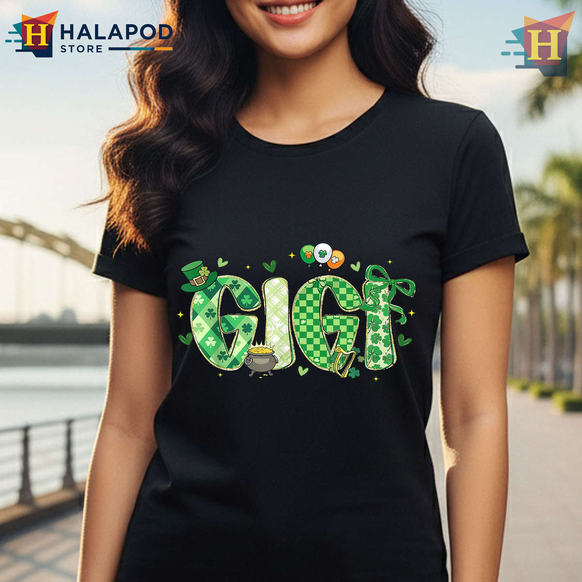 Proud Lucky Gigi Tee Women's St Patricks Day Shirts Fun Family Gift