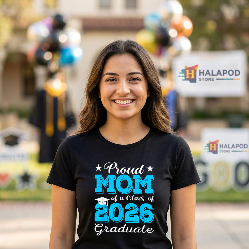 Proud Mom Senior Graduation Class Shirt 2026 Of Graduate Family Fan Apparel