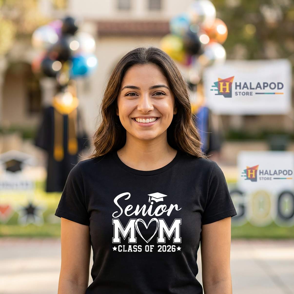 Proud Mother 2026 Graduate Tee Shirt Senior Mom Class Of Graphic Design For Womens