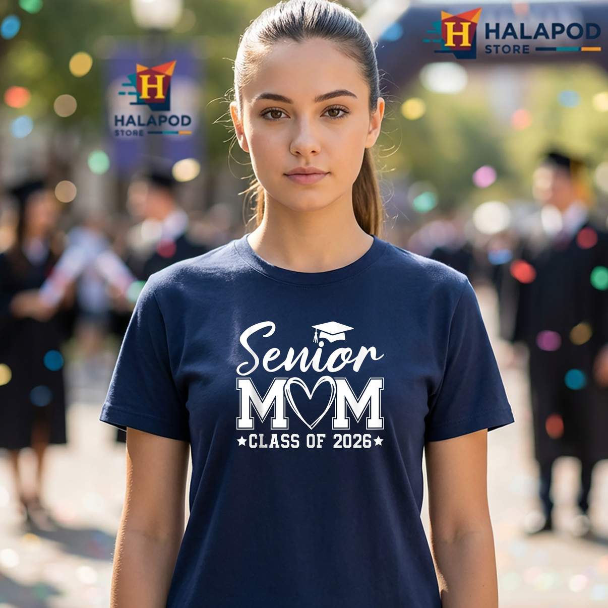Proud Mother 2026 Graduate TShirt Senior Mom Class Of Graphic Design For Womens