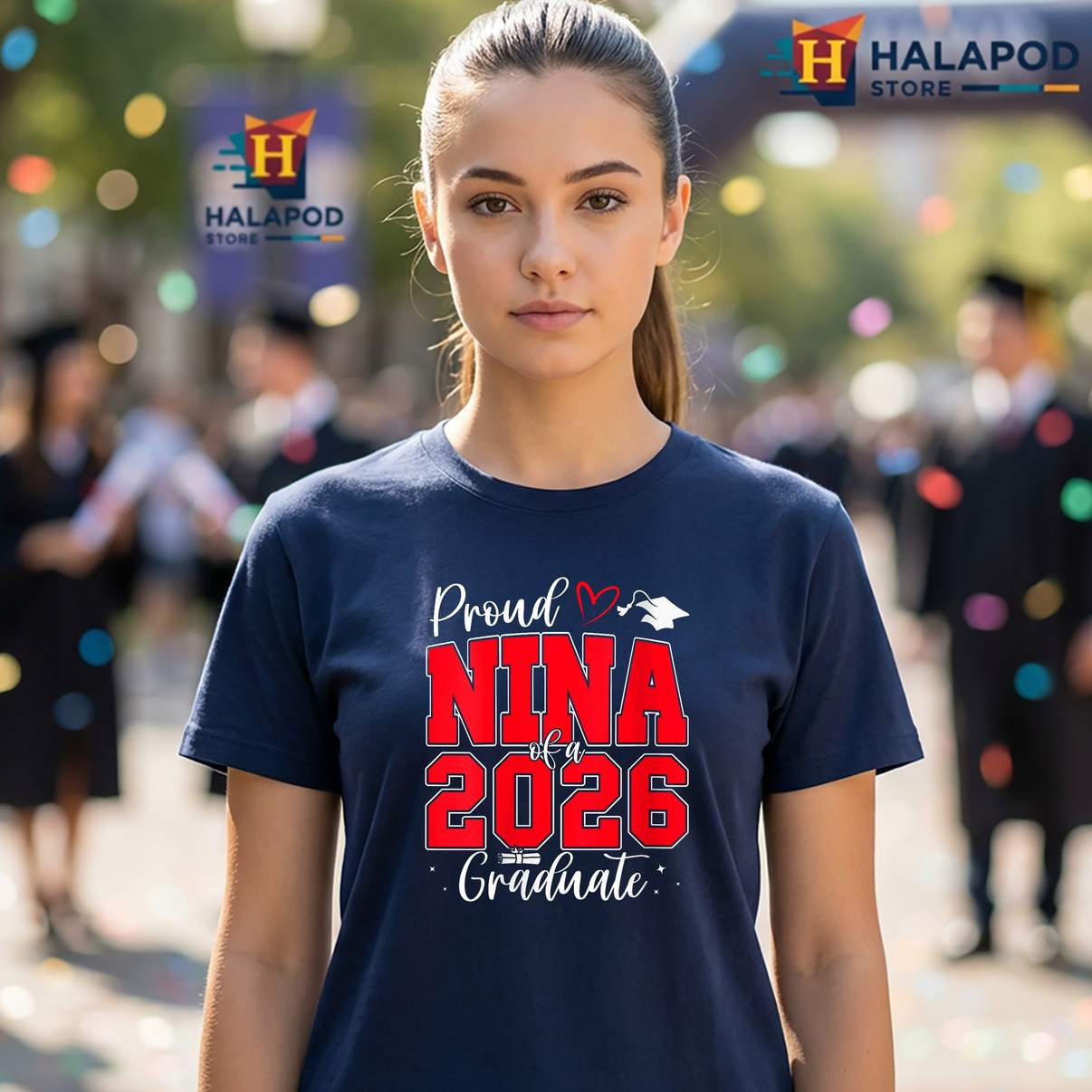 Proud Nina Class Of 2026 Shirt Graduate Senior Graduation Graphic Design Mens