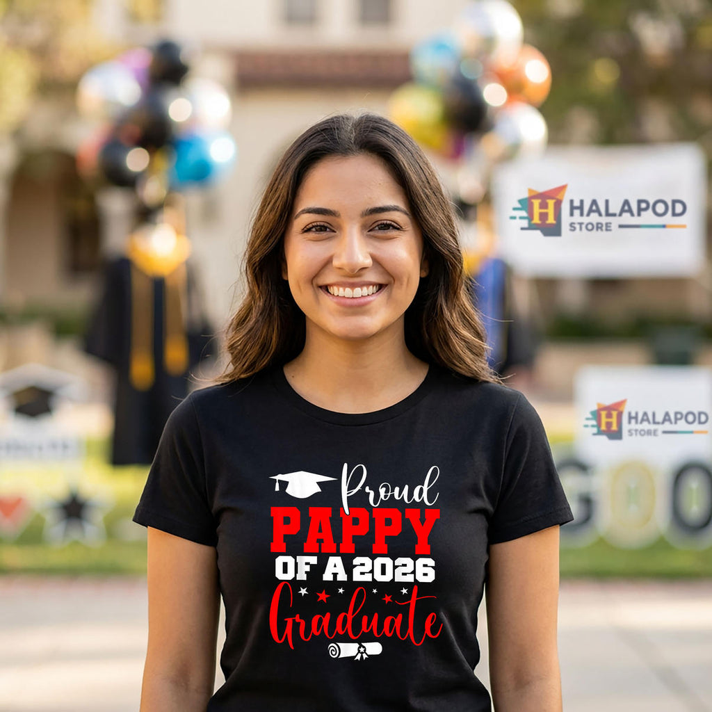 Proud Pappy Senior Class Of Graduate Shirt 2026 Graduation Family Fan Gear