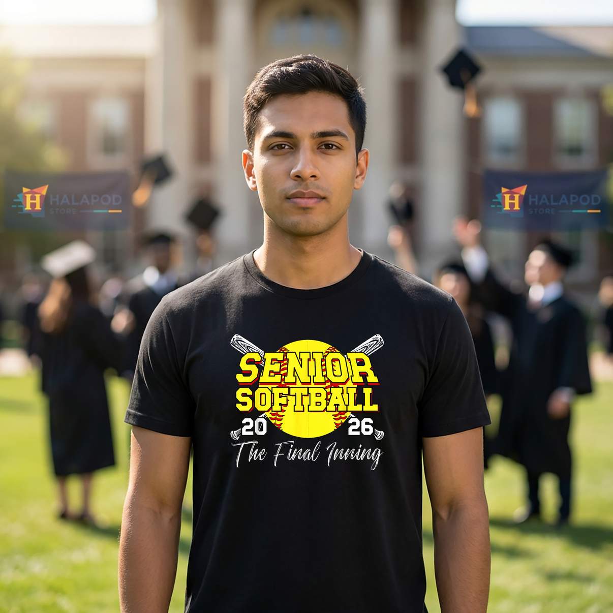 Proud Senior Softball Player Tee Shirt Class Of 2026 Sports Fan Graphic For Womens