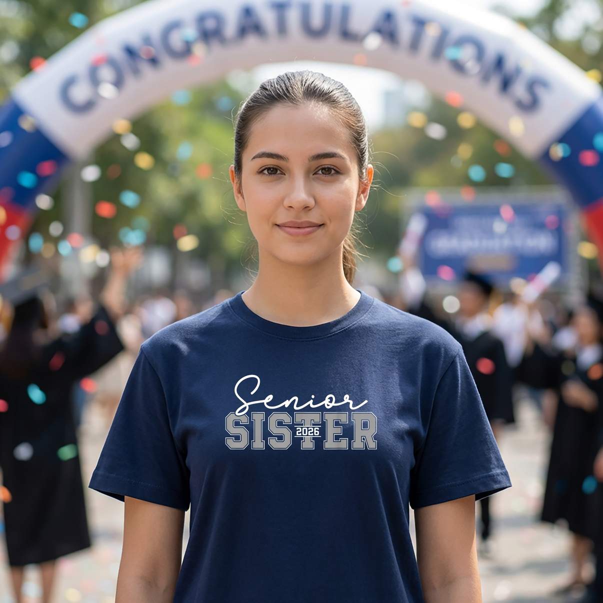 Proud Sister Class Of 2026 Tee Shirt Senior Graduate Graphic Design Lover For Men
