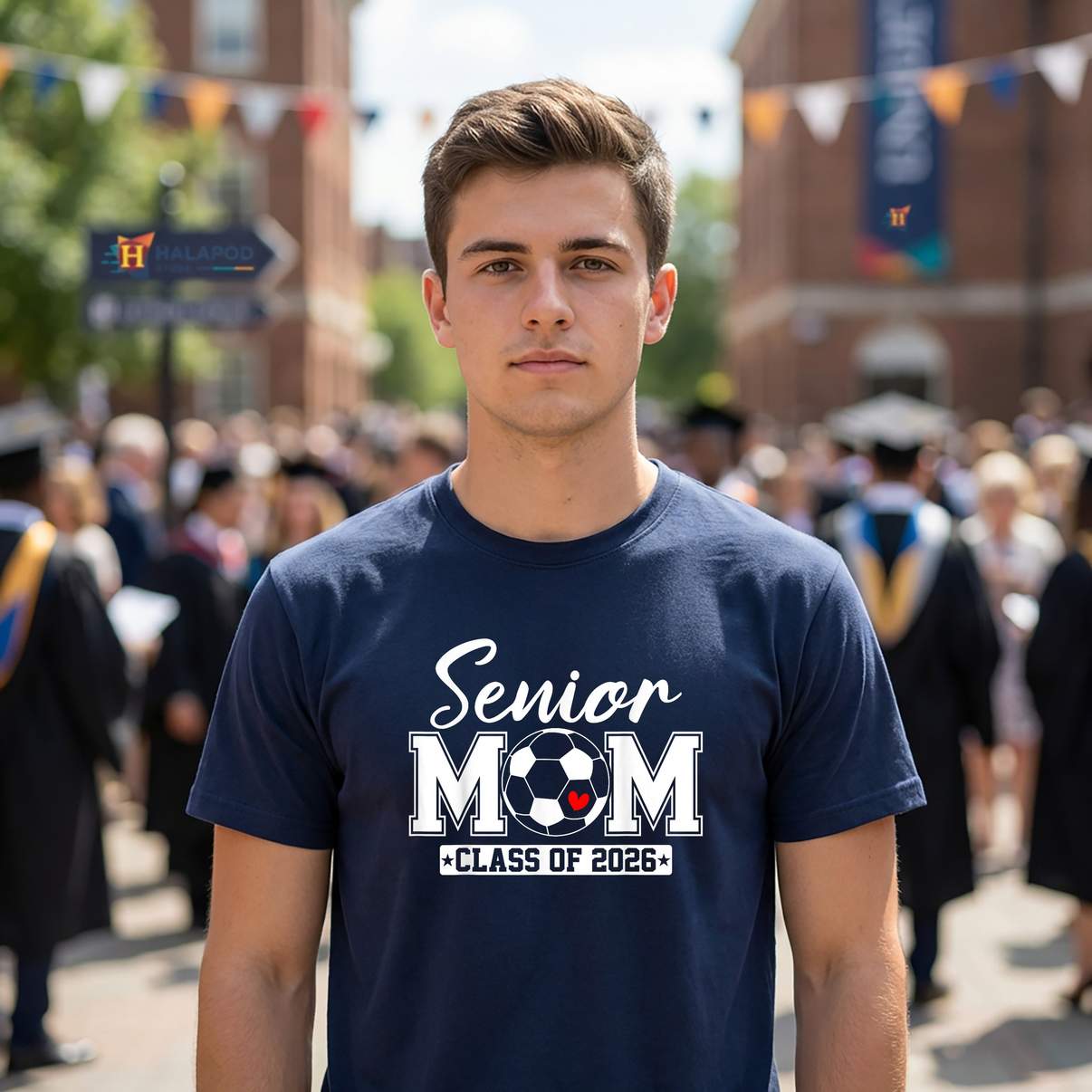 Proud Soccer Mom 2026 TShirt Senior Class Of Graduation Graphic Design For Mens