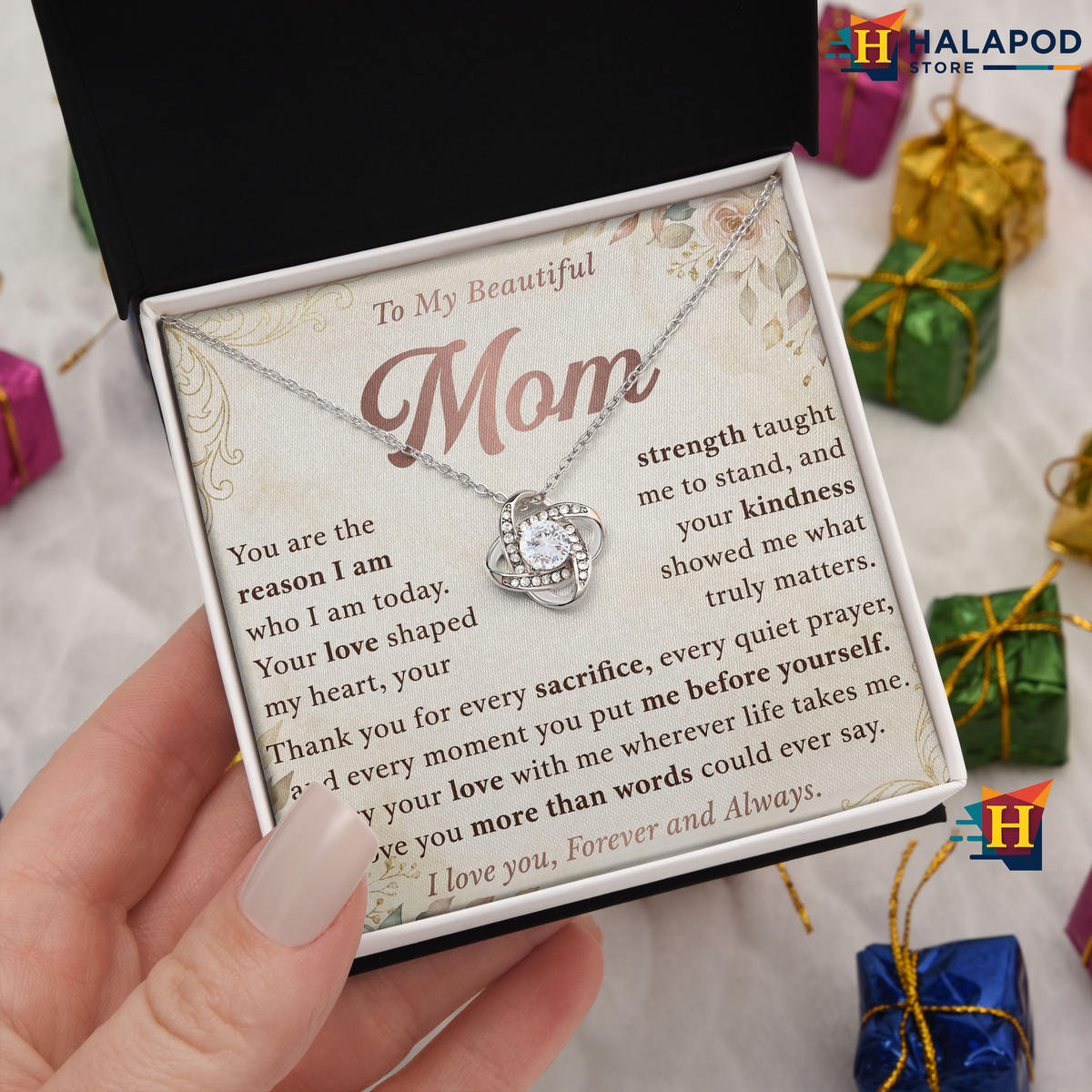 Put Me Before Yourself Message Card Pendant - Mothers Day 2026 For Mom