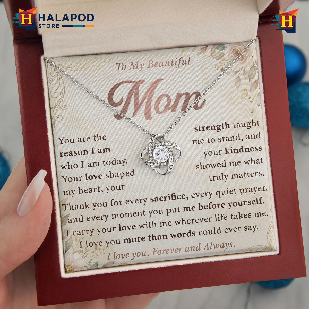 Put Me Before Yourself Message Card Jewelry - Mothers Day 2026 For Mom