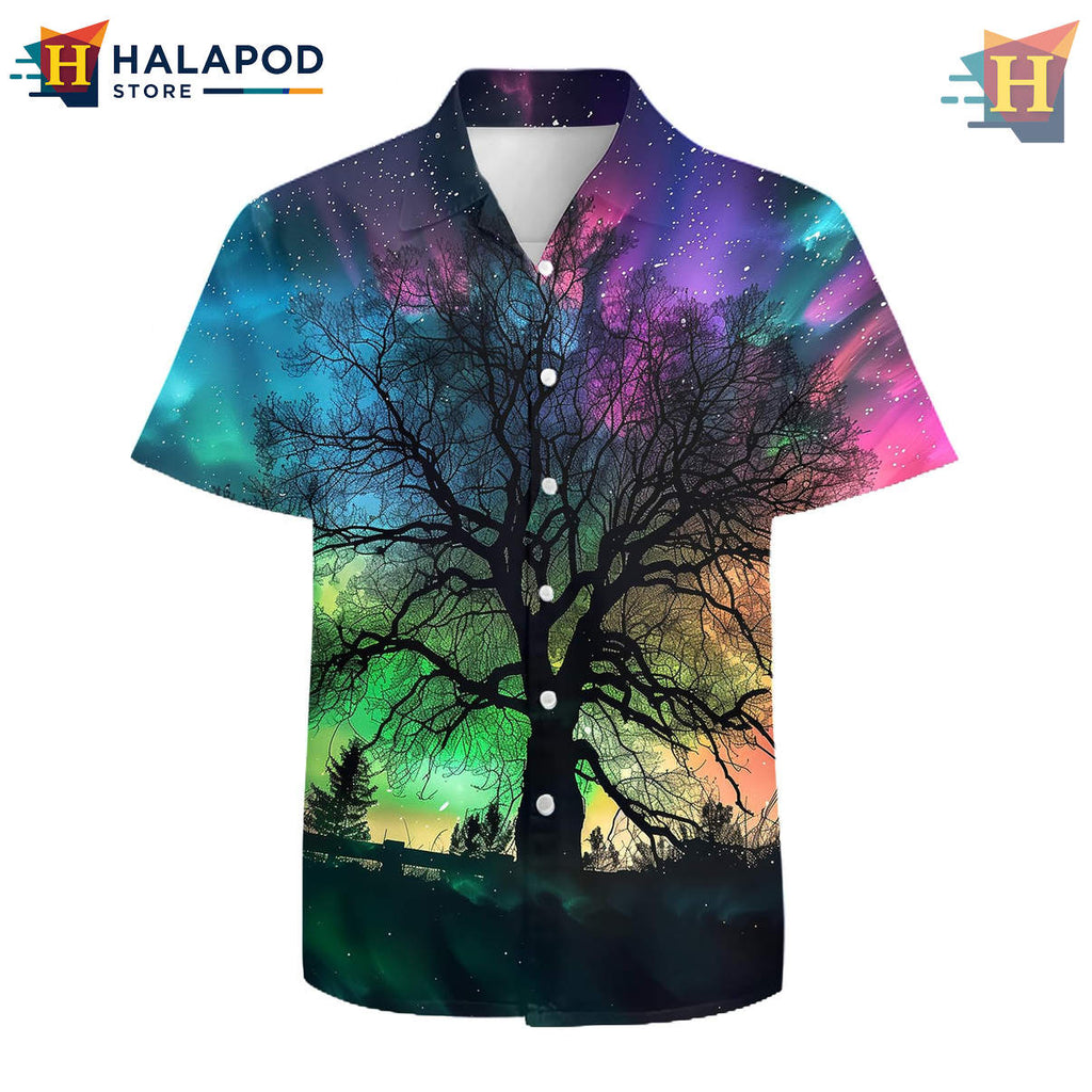 Rainbow Tree Funny Hawaiian Shirt 2026 Graphic Tropical Holiday Beach Fan Gear