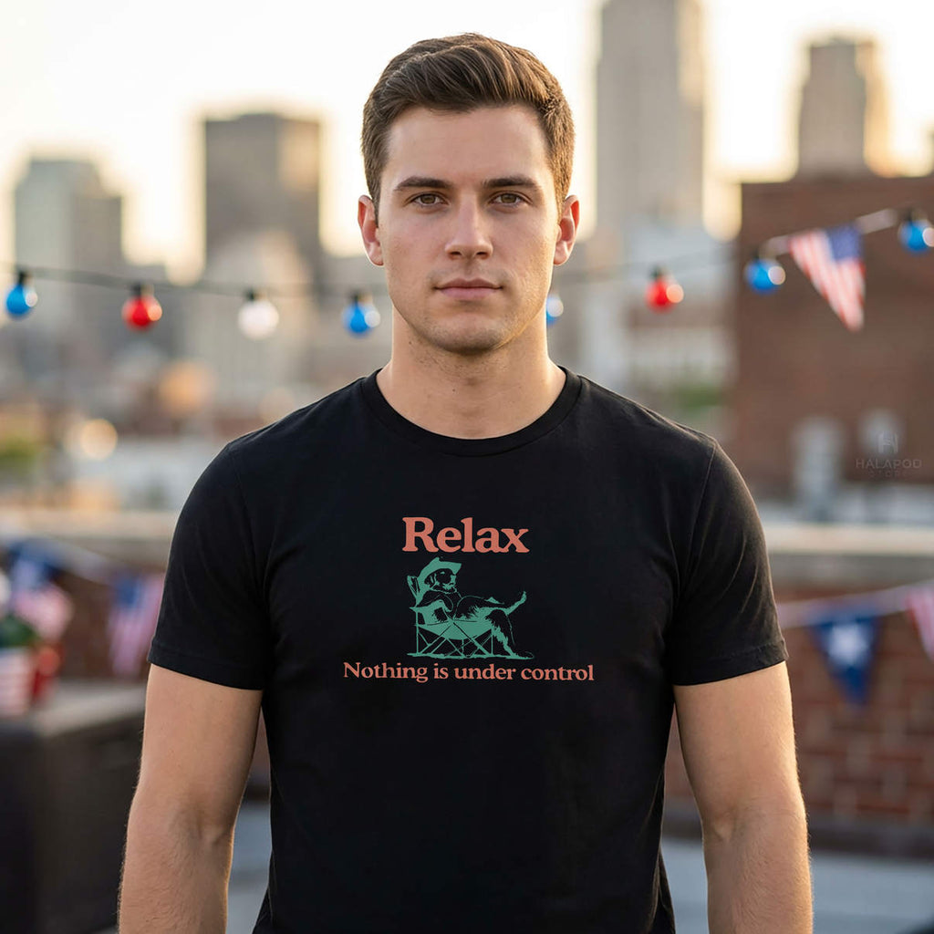 Relax Golden Retriever Funny Shirt Nothing Is Under Control Graphic Casual