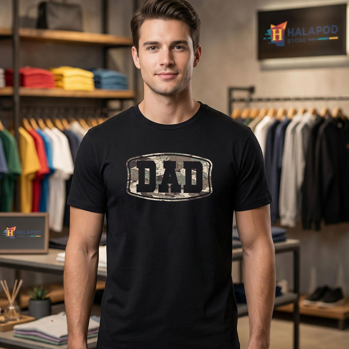 Retro Camo Dad Fathers Day Shirt 2026 Old School Pocket Camouflage Apparel Fan