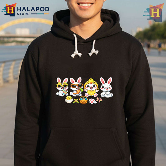 Retro Easter Squad Bunnies Matching Family Funny Easter Shirts