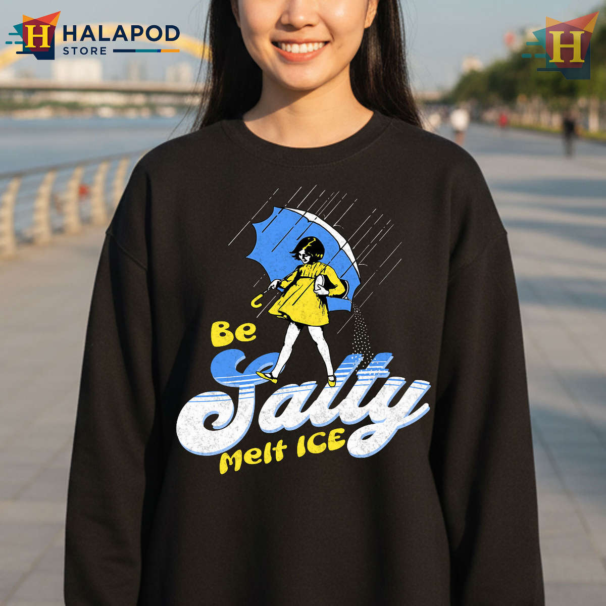 Retro Satire Graphic Funny Political Humor Retro Shirt Be Salty Melt Ice