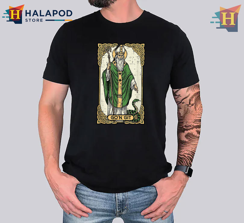 Saint Patty Snake Gon Git Card Funny Saint Patrick's Day Shirts Meme Style