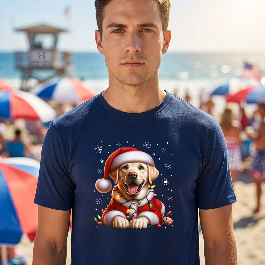 Santa Claus Costume Labrador Retriever Shirt Xmas Dog Funny Graphic Mens