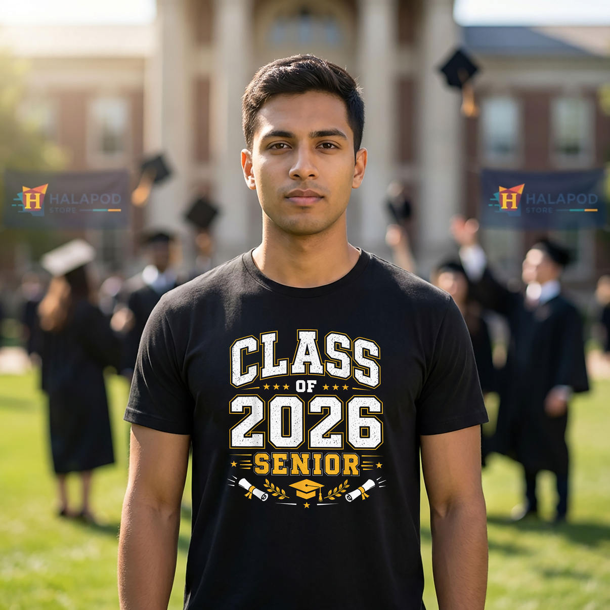 School Graduation Senior Fan TShirt 2026 Class Of Graduate Apparel Gear Gifts