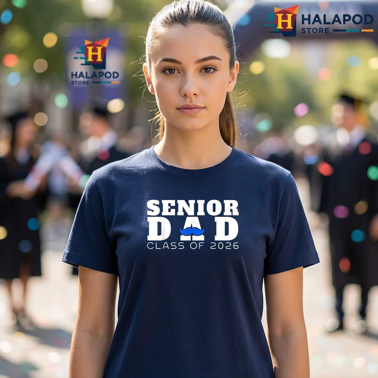 Senior Dad 2026 Graduation T-Shirt Class Of Family Graphic Design Lover For Mens