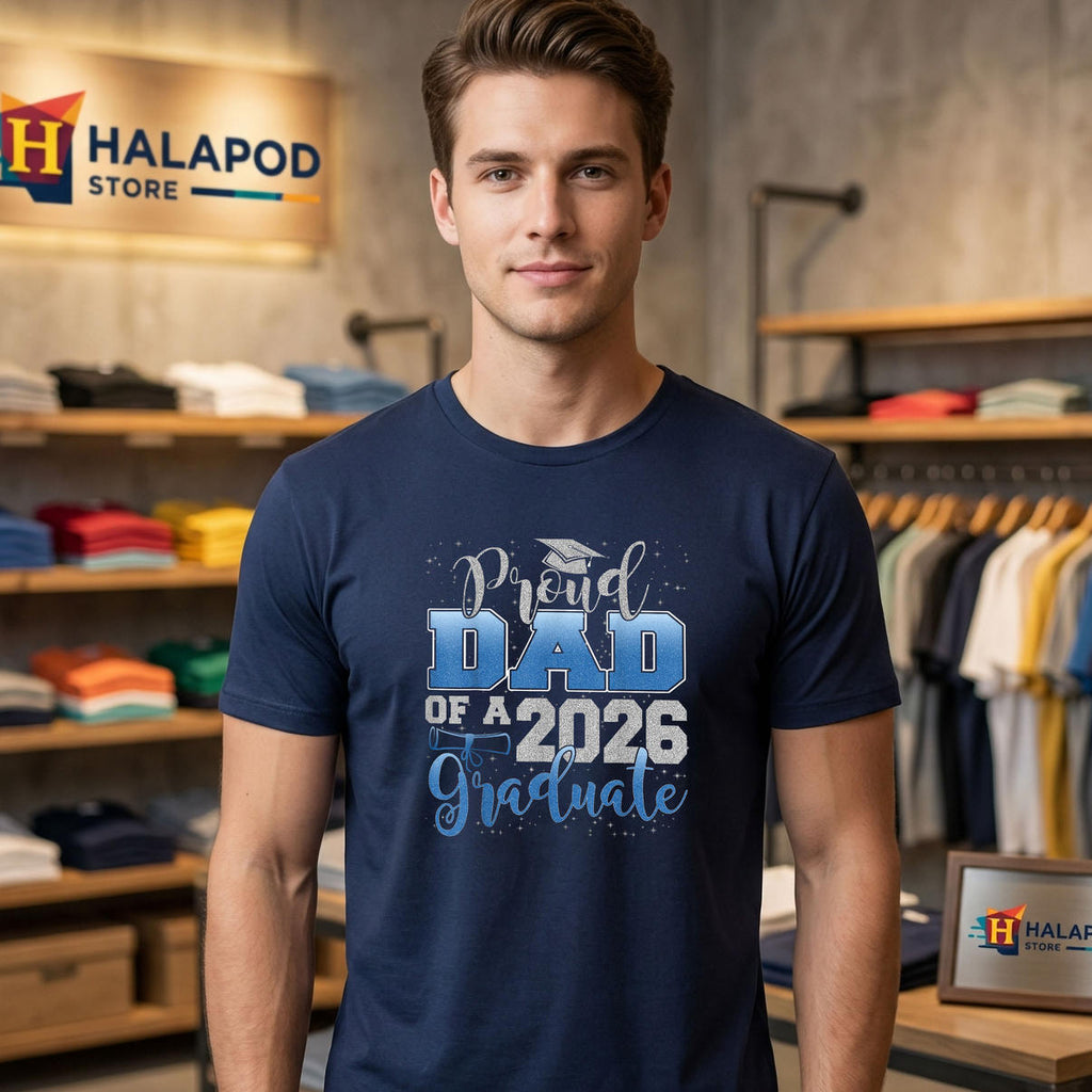 Senior Graduation Proud Dad Shirt 2026 Class Of Graduate Family Fan Apparel