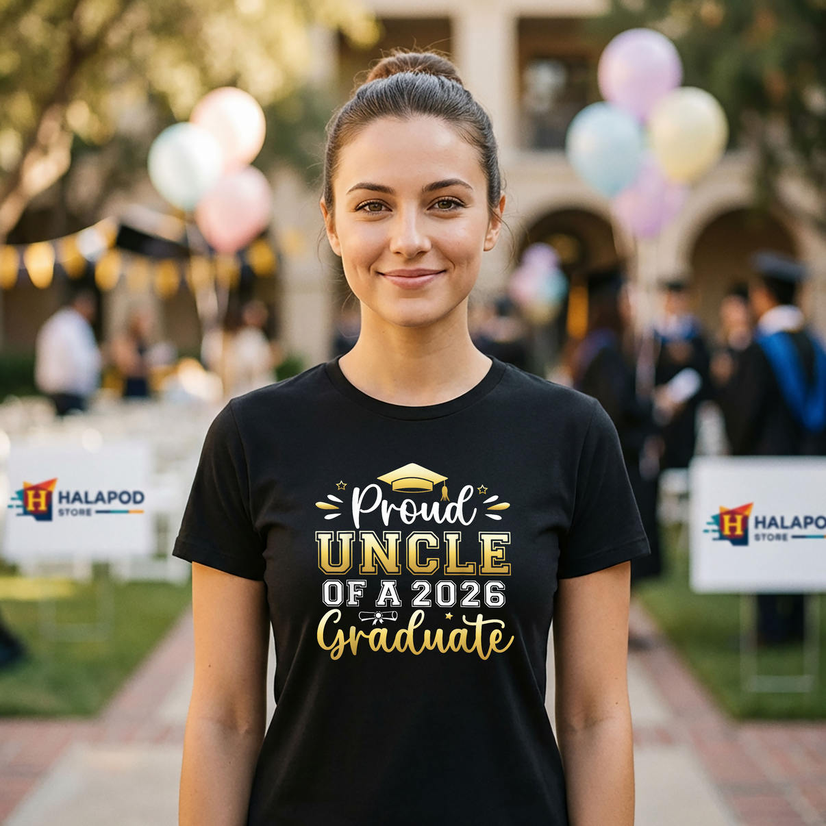 Senior Graduation Proud Uncle Tee 2026 Graduate Men Family Fan Apparel Gear