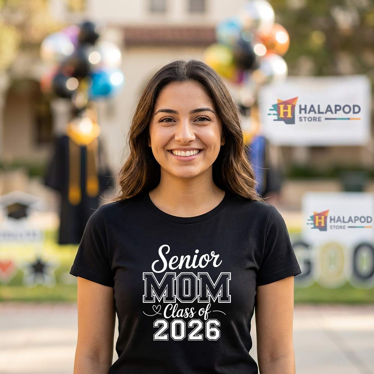 Senior Mom Class Of 2026 TShirt Family Graduation Day Graphic Design For Womens