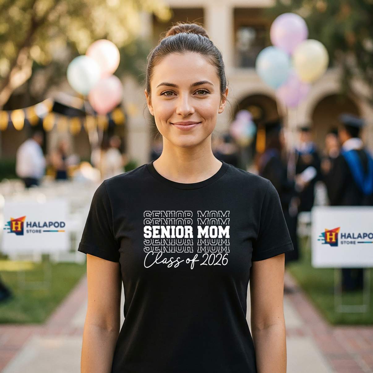 Senior Mother Class Of 2026 Tee Shirt Graduation Mom Graphic Design Lover For Mens